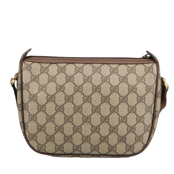 GUCCI GG Supreme Web Sherry Line Shoulder Bag PVC Beige 89 02 032 Auth 97594 - Picture 2 of 16